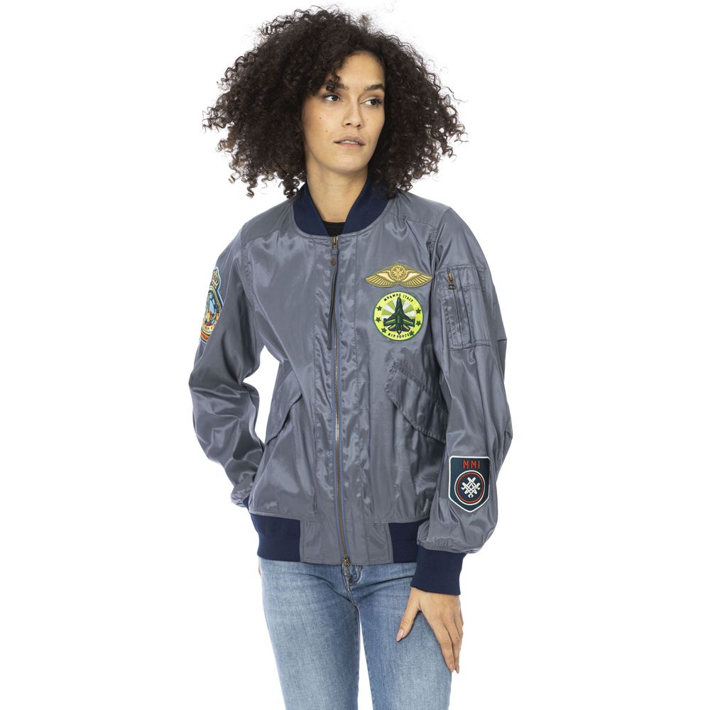 Mr&Mrs Italy Hellblaue Polyamid Damen Bomberjacke